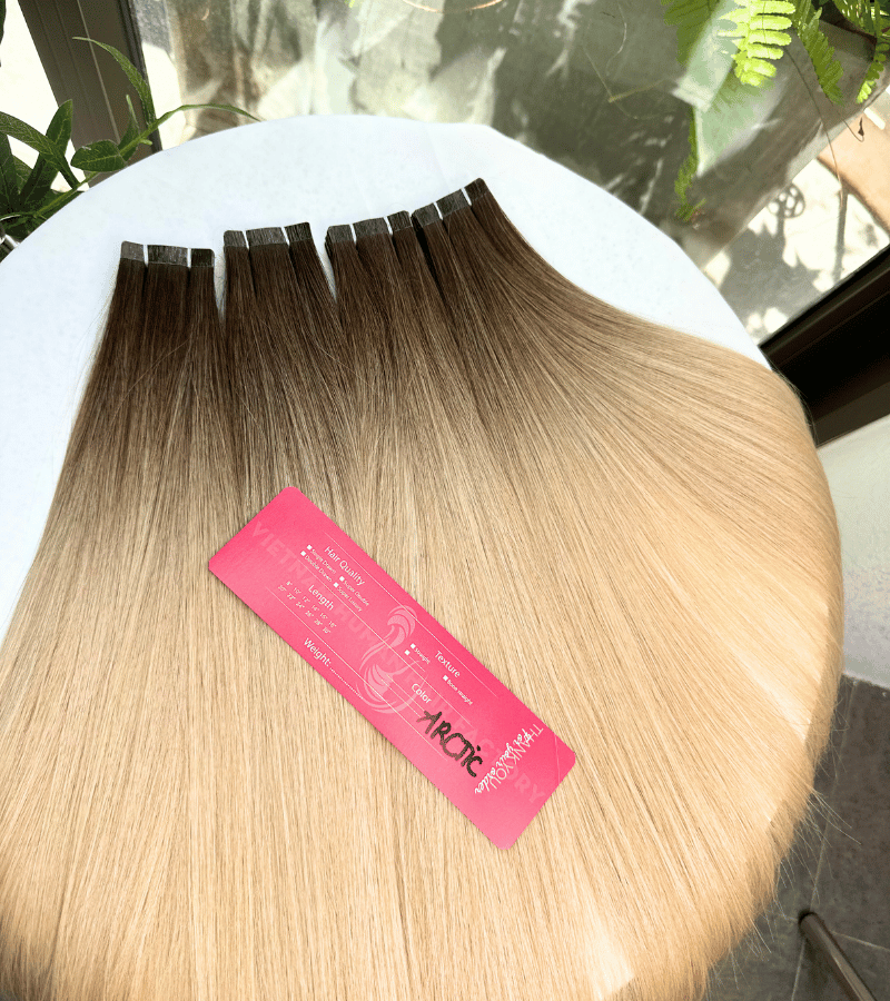 Normal Tape In Hair Extensions with Norwegain Color Straight Hair