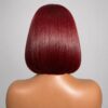 Burgundy Bob Wig 10 Inches - Bone Straight Ombre Closure Wig