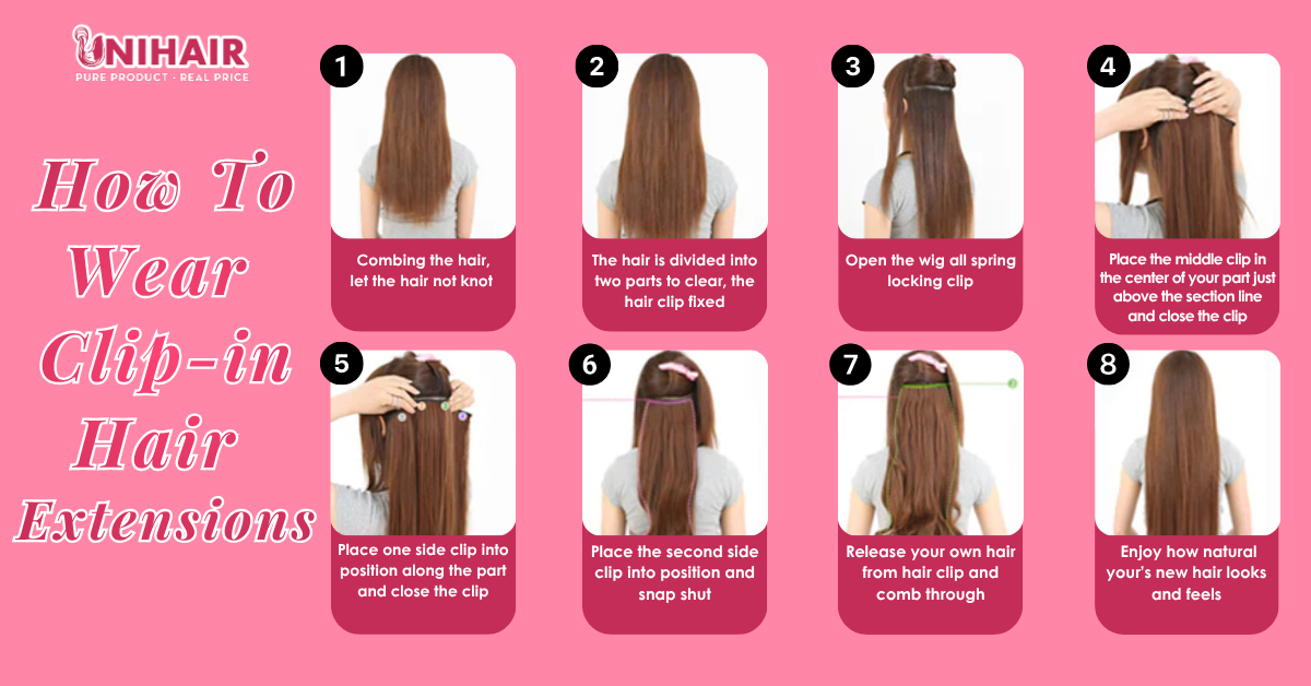 Clip In Hair Extensions Application Guide