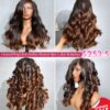 Body Wave Frontal Wig 22 Inches - 13x4 Ombre Brown Tip Wig