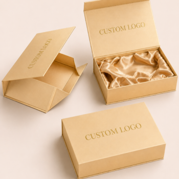 Luxury Foldable Magnetic Hair Packaging Box with Satin Inside | Unihairvn