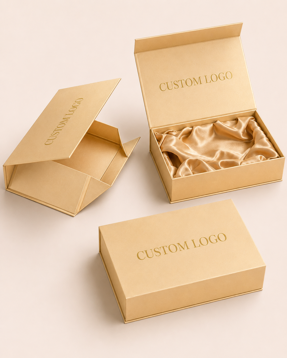 Luxury Foldable Magnetic Hair Packaging Box with Satin Inside | Unihairvn