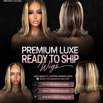 Highlight Bob Wig 12 Inches - Brown Blonde Piano Color Wig