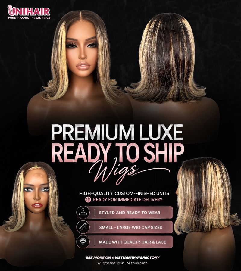 Highlight Bob Wig 12 Inches - Brown Blonde Piano Color Wig