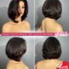 Layered Bob Wig 8 Inches - 5x5 Closure Natural Color Wig Unihairvn
