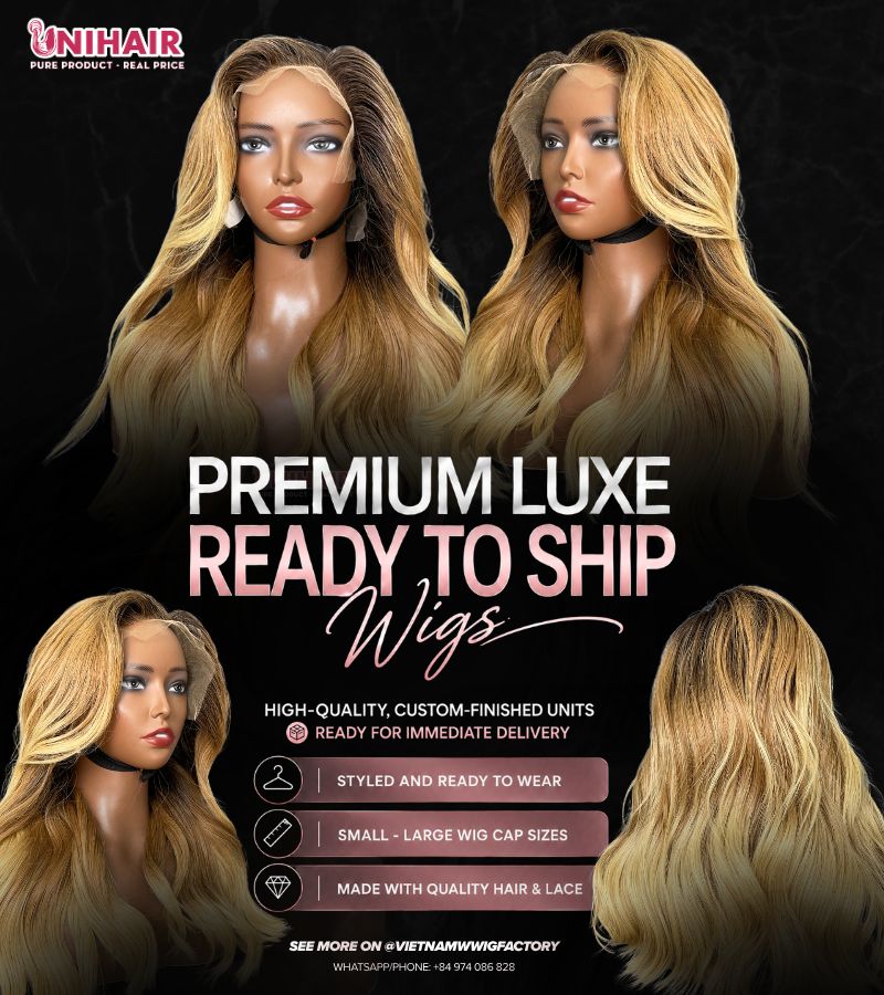 Ombre Golden Blonde Body Wave Wig 18 Inches - 13x6 HD Frontal Wig