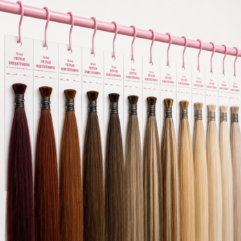 Custom Paper Hair Extension Sample Tag – Premium Hair Color Display Card | Unihairvn