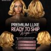 Glueless Bob Wig Blonde Highlight Straight Bob 10 Inches