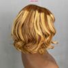Glueless Bob Wig Blonde Highlight Straight Bob 10 Inches