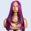 Layered Luxe Purple Bone Straight Wig 20 Inches - 4x4 Closure Wig