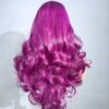 Royal Plum Wavy Closure Wig 16 Inches