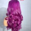 Royal Plum Wavy Closure Wig 16 Inches
