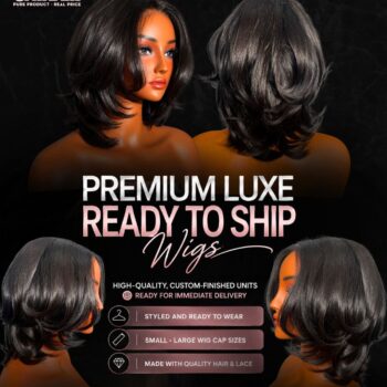 Straight Bob Wig 10 Inches | 2x6 Closure Natural Black Wig
