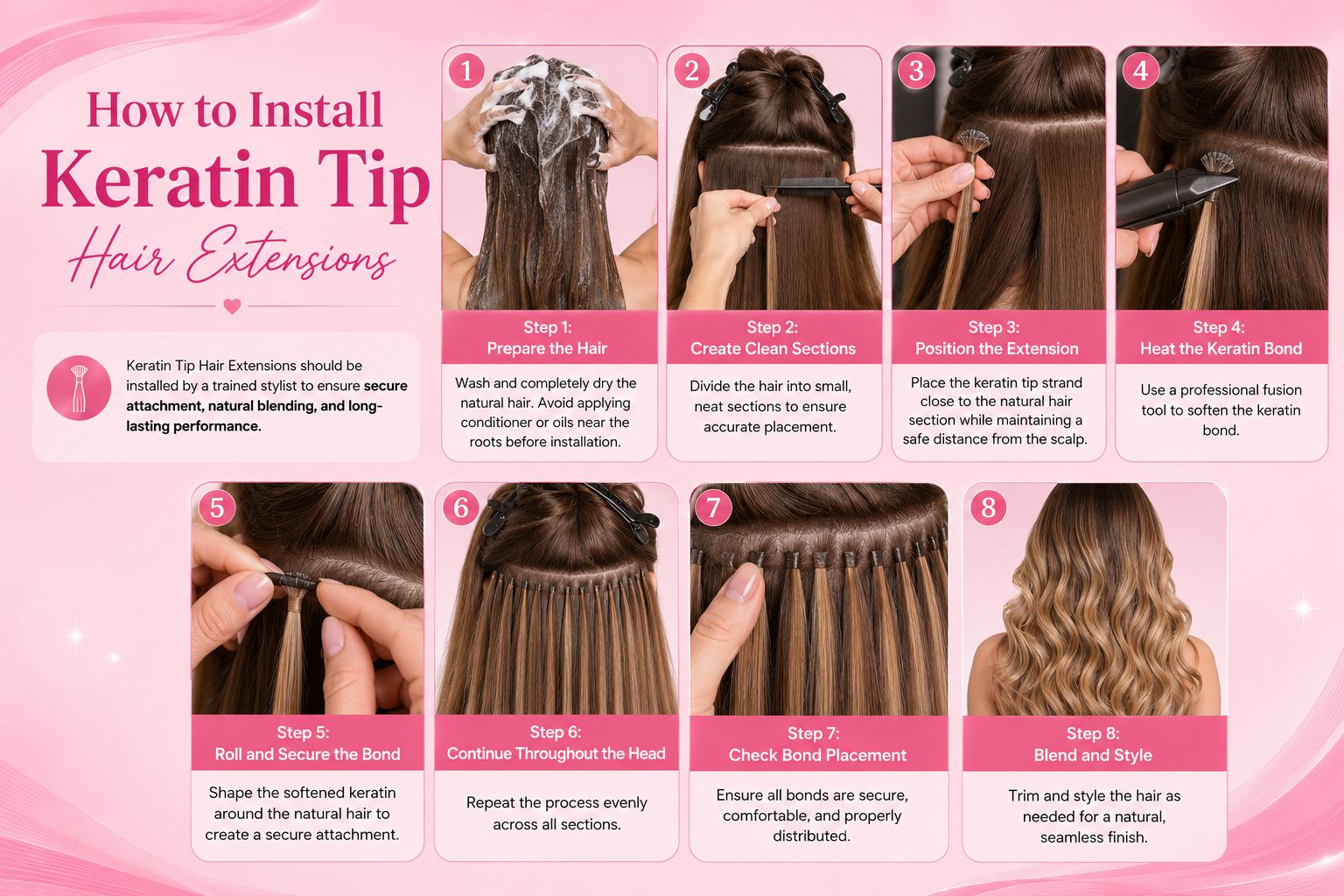 How to Install Keratin Tip Hair Extensions