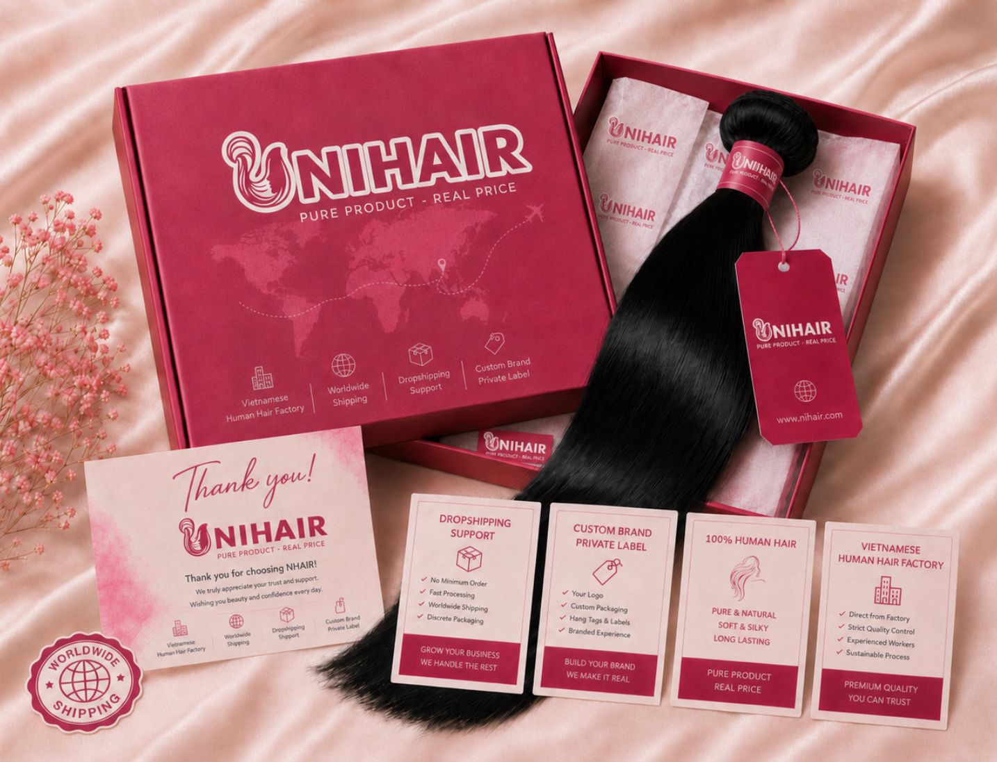 Dropshipping Hair Vendors for Wigs & Extensions | Private Label Packaging 4 Private Label and Branding